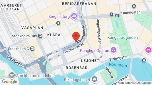Kontorslokaler att hyra i Stockholm Innerstad - kort over placeringen