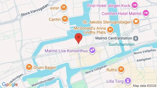 Kontorslokaler att hyra i Malmö Centrum - kort over placeringen