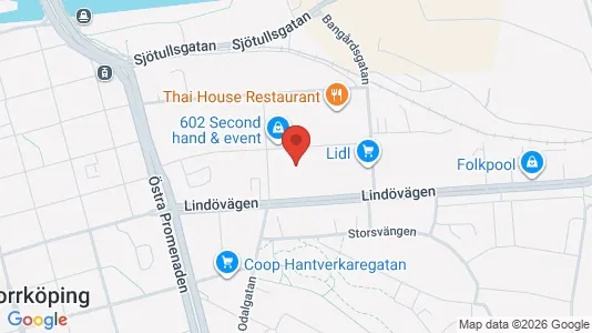 Kontorslokaler att hyra i Norrköping - kort over placeringen