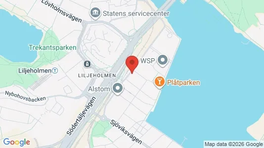 Kontorslokaler att hyra i Södermalm - kort over placeringen