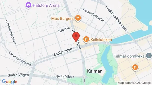 Kontorslokaler att hyra i Kalmar - kort over placeringen