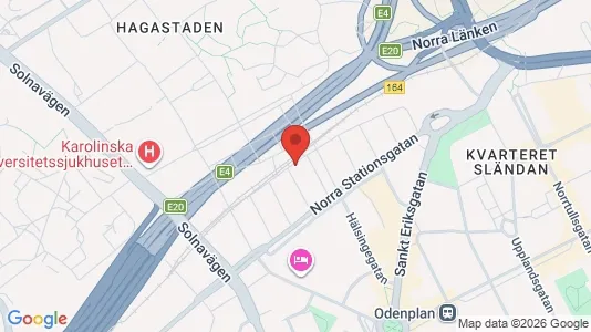Kontorslokaler att hyra i Vasastan - kort over placeringen