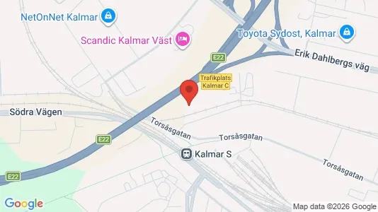 Industrilokaler att hyra i Kalmar - kort over placeringen