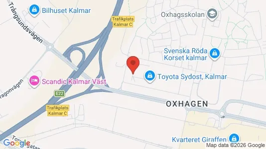 Kontorslokaler att hyra i Kalmar - kort over placeringen