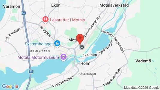 Kontorslokaler att hyra i Motala - kort over placeringen