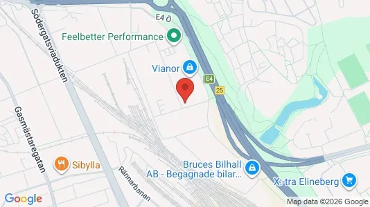 Kontorslokaler att hyra i Helsingborg - kort over placeringen