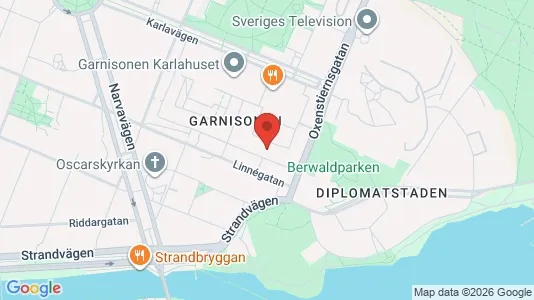 Kontorslokaler att hyra i Gärdet/Djurgården - kort over placeringen