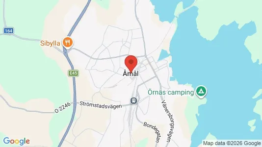 Butikslokaler att hyra i Åmål - kort over placeringen
