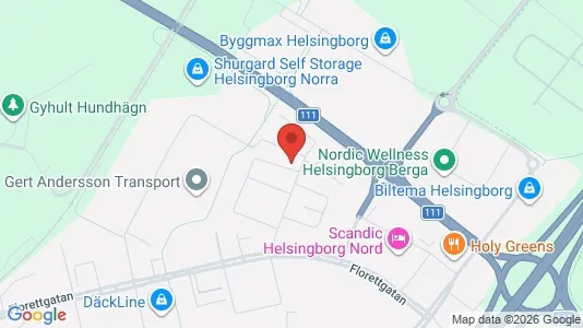 Kontorslokaler att hyra i Helsingborg - kort over placeringen