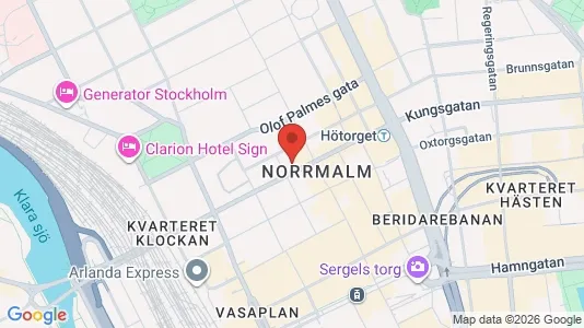 Kontorslokaler att hyra i Stockholm Innerstad - kort over placeringen