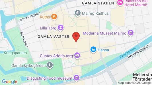 Kontorslokaler att hyra i Malmö Centrum - kort over placeringen