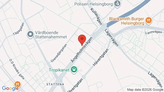 Kontorslokaler att hyra i Helsingborg - kort over placeringen