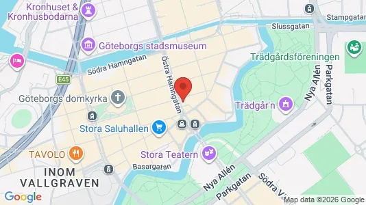 Kontorslokaler att hyra i Göteborg Centrum - kort over placeringen