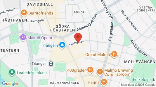 Kontorslokaler att hyra i Malmö Centrum - kort over placeringen
