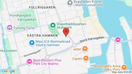 Kontorslokaler att hyra i Malmö Centrum - kort over placeringen
