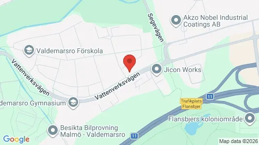 Kontorslokaler att hyra i Kirseberg - kort over placeringen