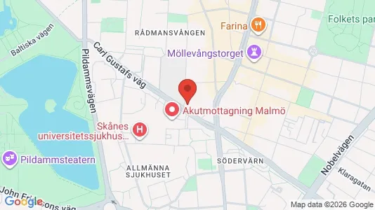 Kontorslokaler att hyra i Malmö Centrum - kort over placeringen