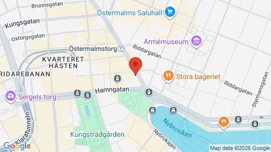 Kontorslokaler att hyra i Stockholm Innerstad - kort over placeringen