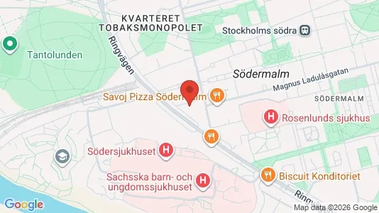 Kontorslokaler att hyra i Södermalm - kort over placeringen