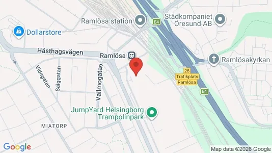Kontorslokaler att hyra i Helsingborg - kort over placeringen