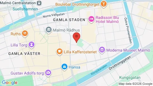 Kontorslokaler att hyra i Malmö Centrum - kort over placeringen