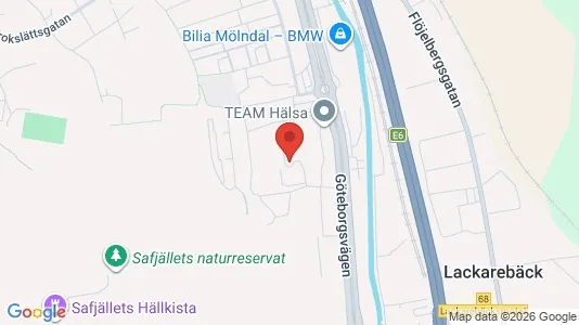 Kontorslokaler att hyra i Mölndal - kort over placeringen
