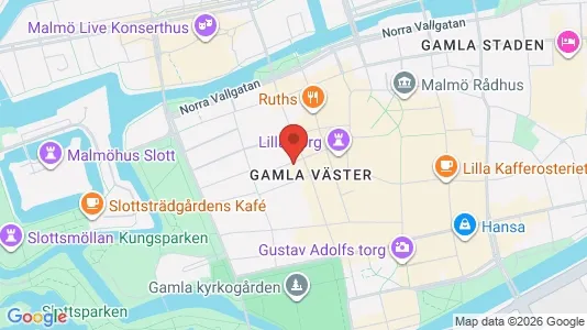 Kontorslokaler att hyra i Malmö Centrum - kort over placeringen