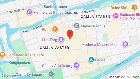 Kontorslokaler att hyra i Malmö Centrum - kort over placeringen