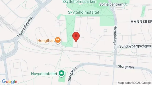 Kliniklokaler att hyra i Solna - kort over placeringen