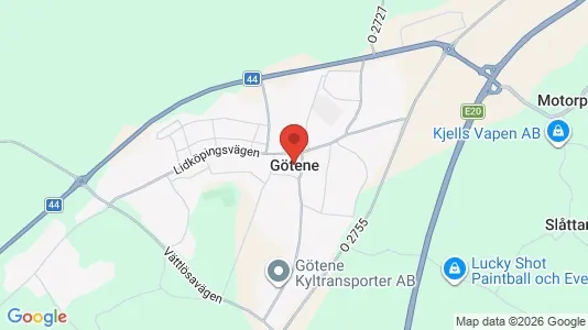 Kontorslokaler att hyra i Götene - kort over placeringen