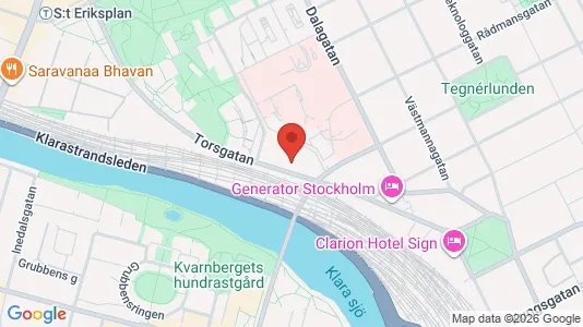 Kontorslokaler att hyra i Vasastan - kort over placeringen