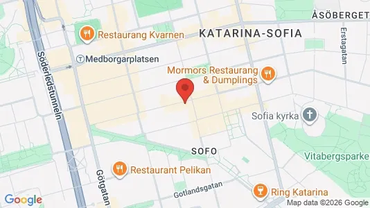 Kontorslokaler att hyra i Södermalm - kort over placeringen