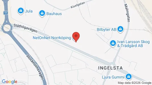 Kontorslokaler att hyra i Norrköping - kort over placeringen