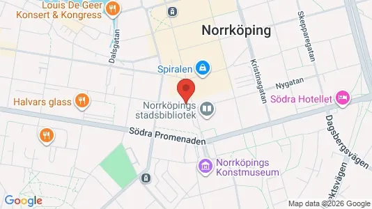 Kontorslokaler att hyra i Norrköping - kort over placeringen
