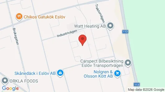 Kliniklokaler att hyra i Eslöv - kort over placeringen