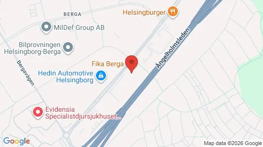 Kontorslokaler att hyra i Helsingborg - kort over placeringen