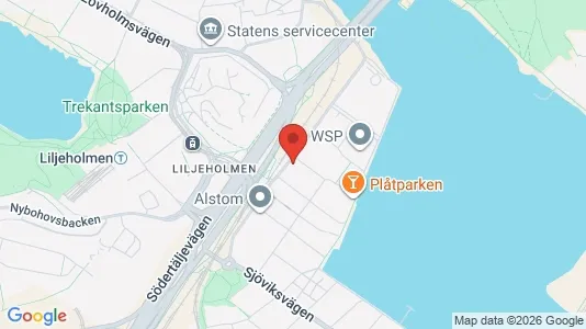 Kontorslokaler att hyra i Södermalm - kort over placeringen