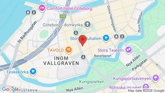 Kontorslokaler att hyra i Göteborg Centrum - kort over placeringen