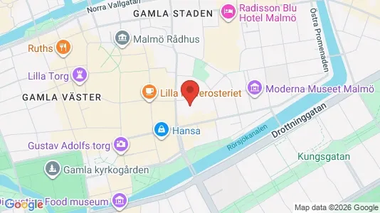 Kontorslokaler att hyra i Malmö Centrum - kort over placeringen