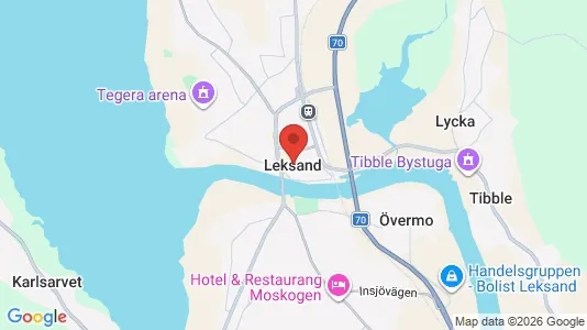 Kontorslokaler att hyra i Leksand - kort over placeringen