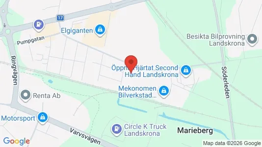 Kontorslokaler att hyra i Landskrona - kort over placeringen