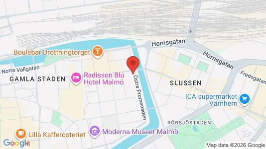 Kontorslokaler att hyra i Malmö Centrum - kort over placeringen