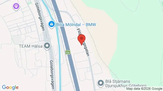 Kontorslokaler att hyra i Mölndal - kort over placeringen