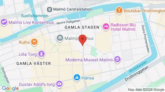 Kontorslokaler att hyra i Malmö Centrum - kort over placeringen