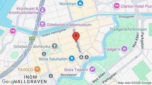 Kontorslokaler att hyra i Göteborg Centrum - kort over placeringen