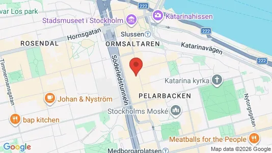 Kontorslokaler att hyra i Södermalm - kort over placeringen