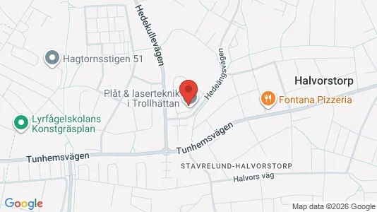 Kontorslokaler att hyra i Trollhättan - kort over placeringen