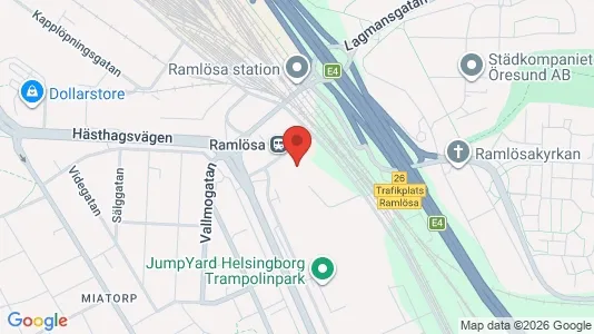 Kontorslokaler att hyra i Helsingborg - kort over placeringen