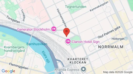 Kontorslokaler att hyra i Stockholm Innerstad - kort over placeringen