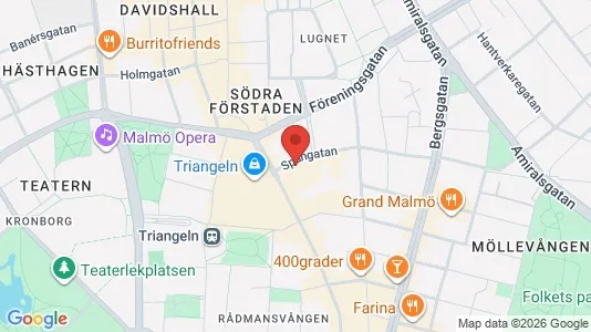 Kontorslokaler att hyra i Malmö Centrum - kort over placeringen